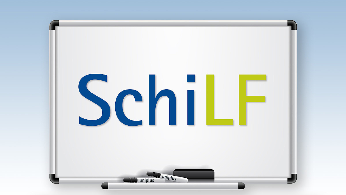 Illustration: Whiteboard mit SchiLF Schriftzug